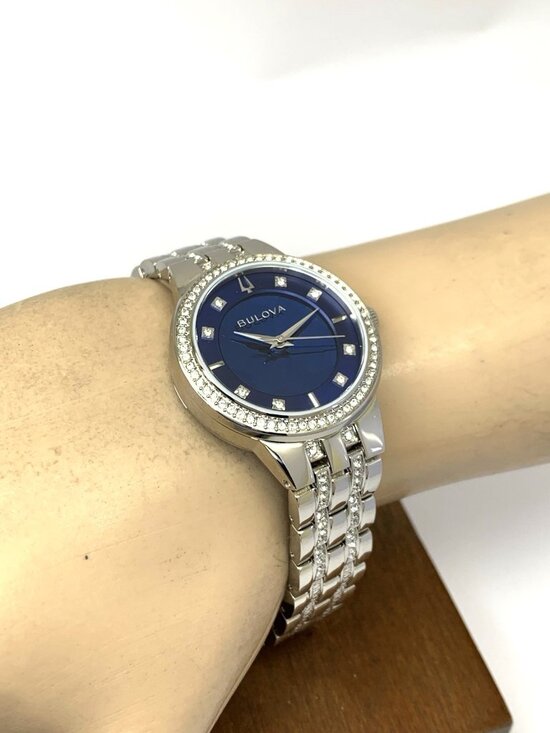 Bulova Women\'s Watch 96L276 Phantom Quartz Crystal Blue Dial Silver Steel 32mm main image 4